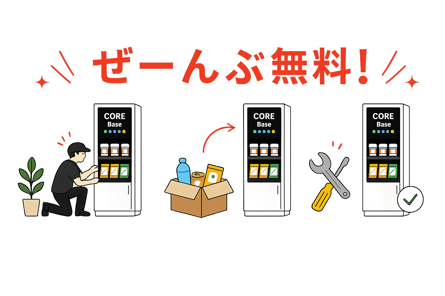 CORE Baseは基本料金0円で始めやすい料金設計