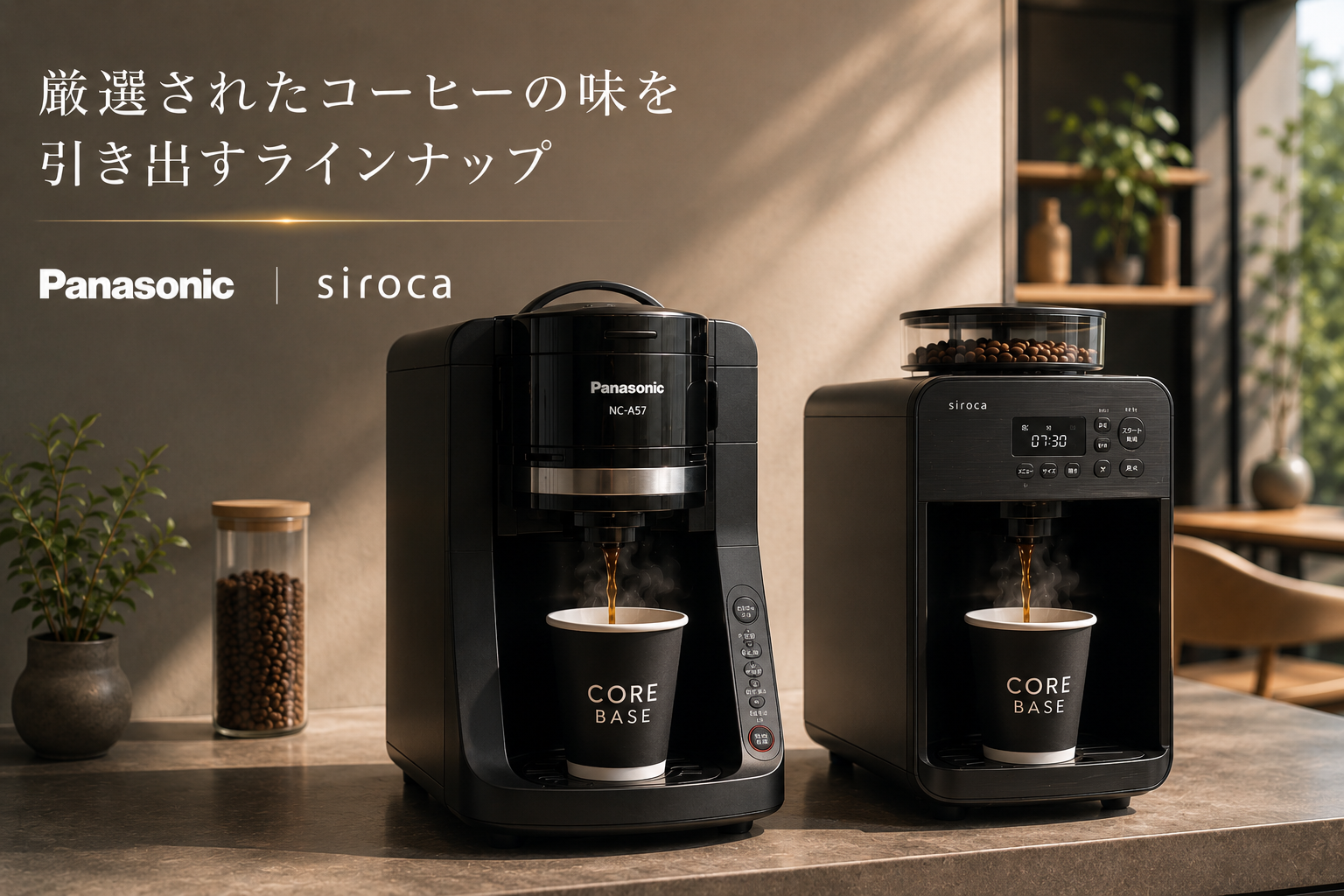 CORE Baseで設置するコーヒーメーカーの機種イメージ